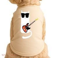 Funny Cat Wearing Sunglasses Playing Bass Guitar Doggie Tank thumb 0