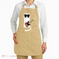 Funny Cat Wearing Sunglasses Playing Bass Guitar Apron thumb 2