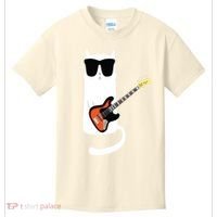 Funny Cat Wearing Sunglasses Playing Bass Guitar Kids T-Shirt thumb 0