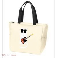 Funny Cat Wearing Sunglasses Playing Bass Guitar Tote Bag thumb 3