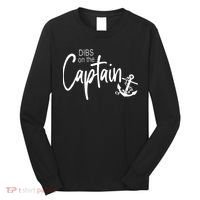 Funny Captain Wife Dibs On The Captain Tank Top Long Sleeve Shirt thumb 0