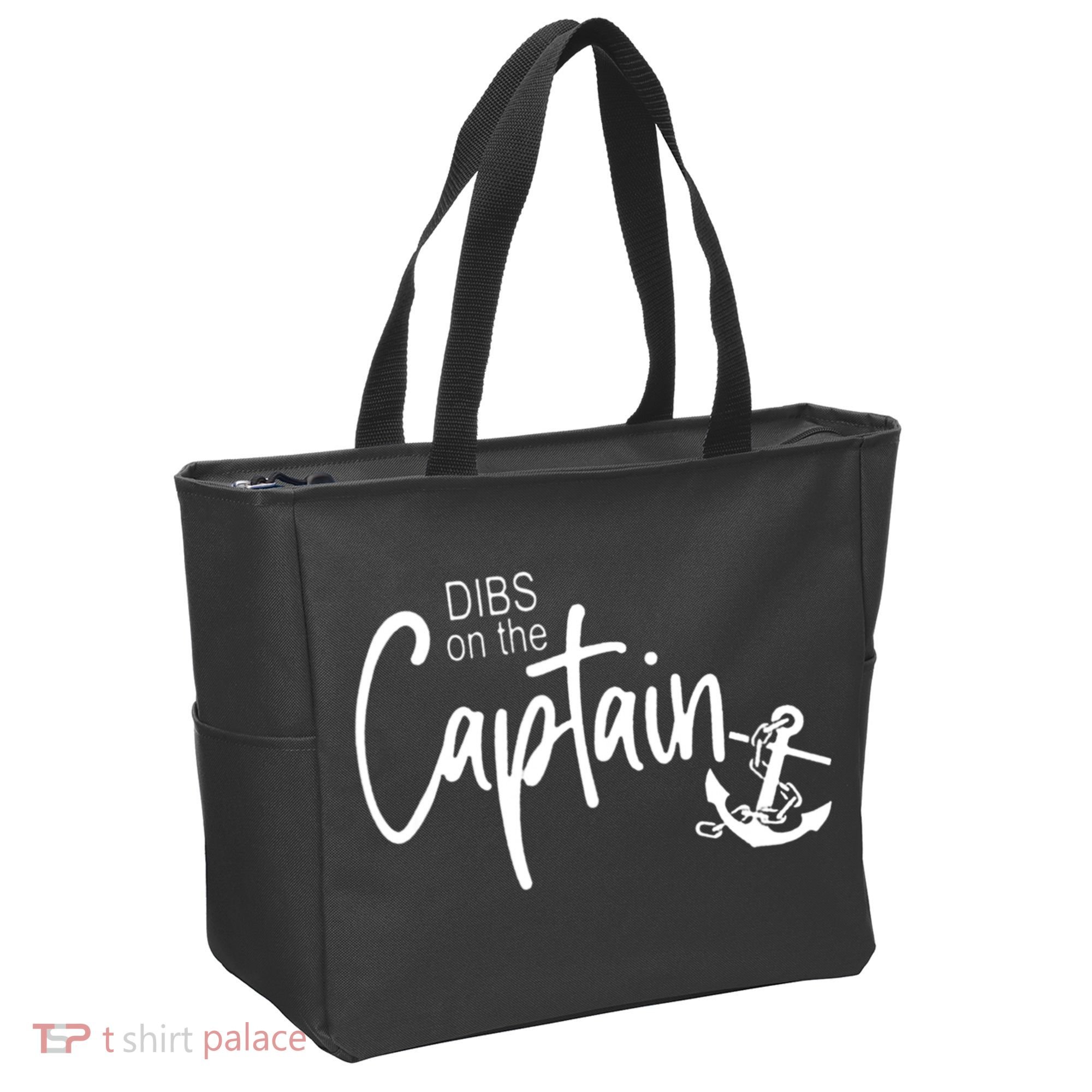 Funny Captain Wife Dibs On The Captain Tank Top Tote Bag