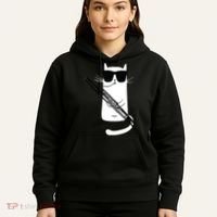 Funny Cat Wearing Sunglasses Playing Bassoon Hoodie thumb 5