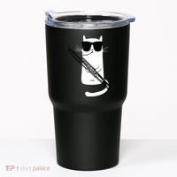 Funny Cat Wearing Sunglasses Playing Bassoon Tumbler thumb 0