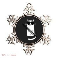 Funny Cat Wearing Sunglasses Playing Bassoon Ornament thumb 0