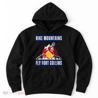 Fort Collins: Where Bikers And Mountain Meet Hoodie thumb 0