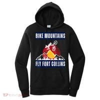 Fort Collins: Where Bikers And Mountain Meet Women's Hoodie thumb 0