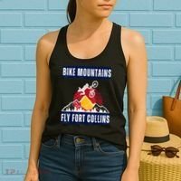 Fort Collins: Where Bikers And Mountain Meet Women's Tank Top thumb 2