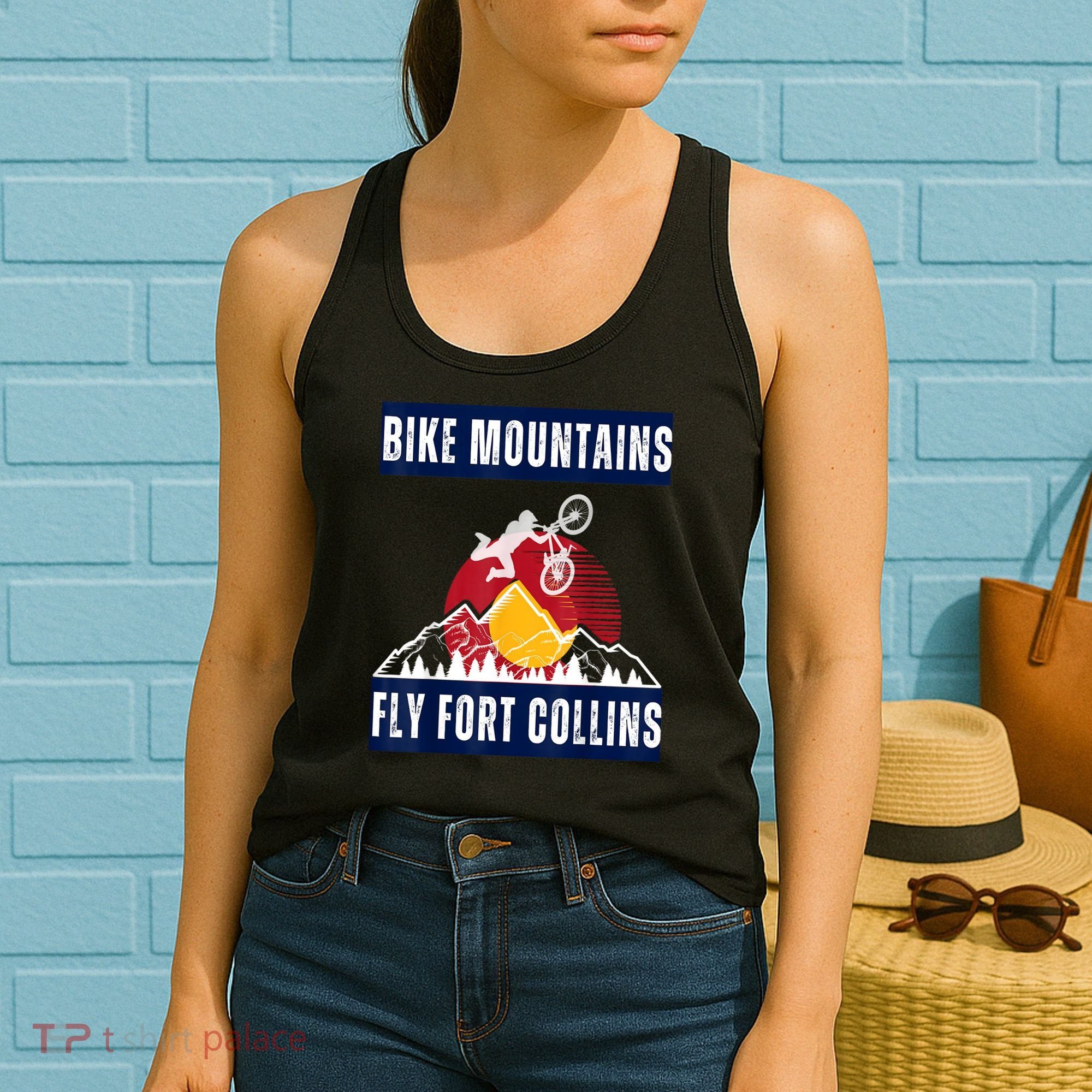 Fort Collins: Where Bikers And Mountain Meet Women's Tank Top