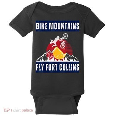Fort Collins: Where Bikers And Mountain Meet Baby Bodysuit