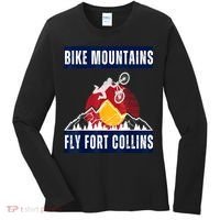 Fort Collins: Where Bikers And Mountain Meet Women's Long Sleeve Shirt thumb 0