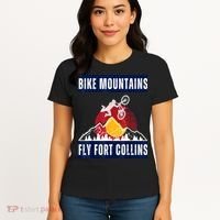 Fort Collins: Where Bikers And Mountain Meet Women's T-Shirt thumb 4