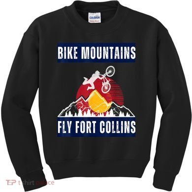 Fort Collins: Where Bikers And Mountain Meet Kids Sweatshirt