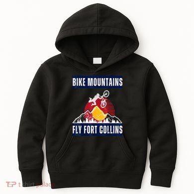 Fort Collins: Where Bikers And Mountain Meet Kids Hoodie