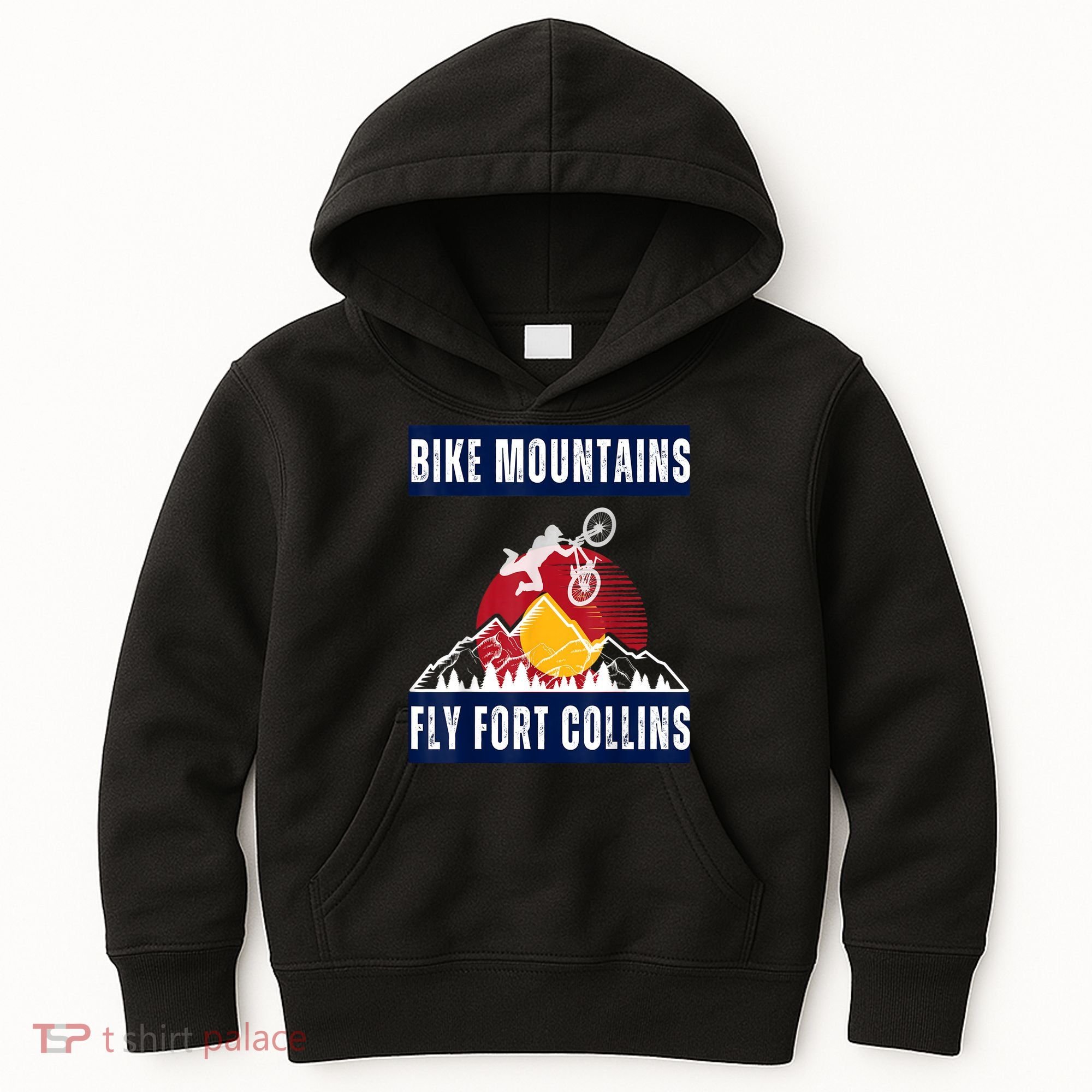 Fort Collins: Where Bikers And Mountain Meet Kids Hoodie