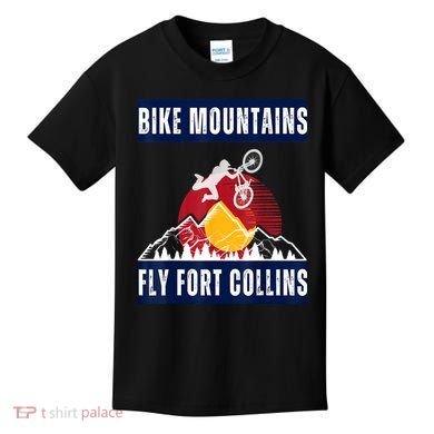 Fort Collins: Where Bikers And Mountain Meet Kids T-Shirt