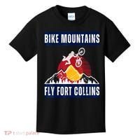 Fort Collins: Where Bikers And Mountain Meet Kids T-Shirt thumb 0
