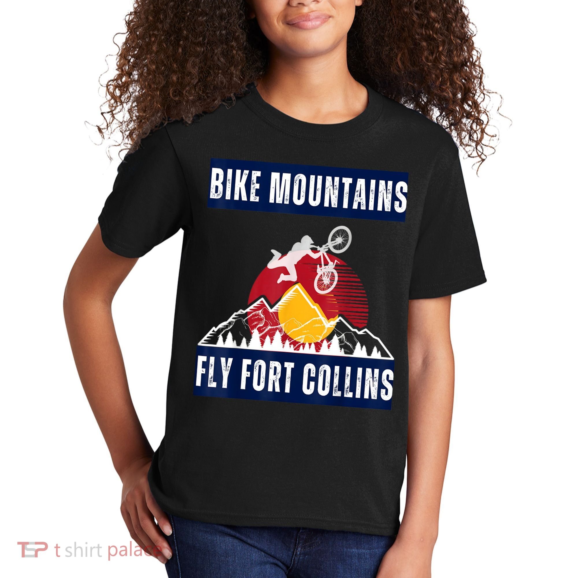 Fort Collins: Where Bikers And Mountain Meet Kids T-Shirt