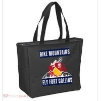 Fort Collins: Where Bikers And Mountain Meet Tote Bag thumb 2