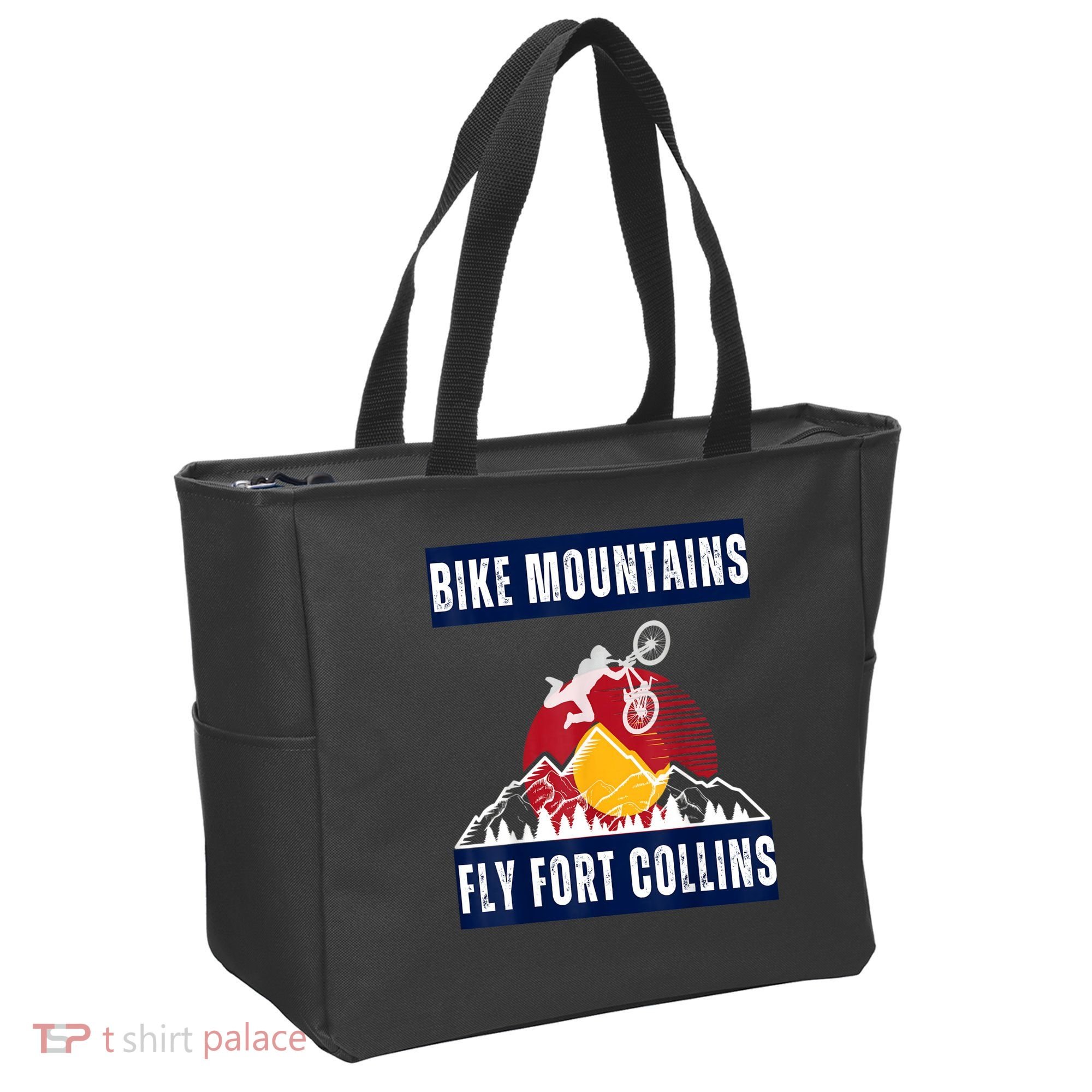 Fort Collins: Where Bikers And Mountain Meet Tote Bag