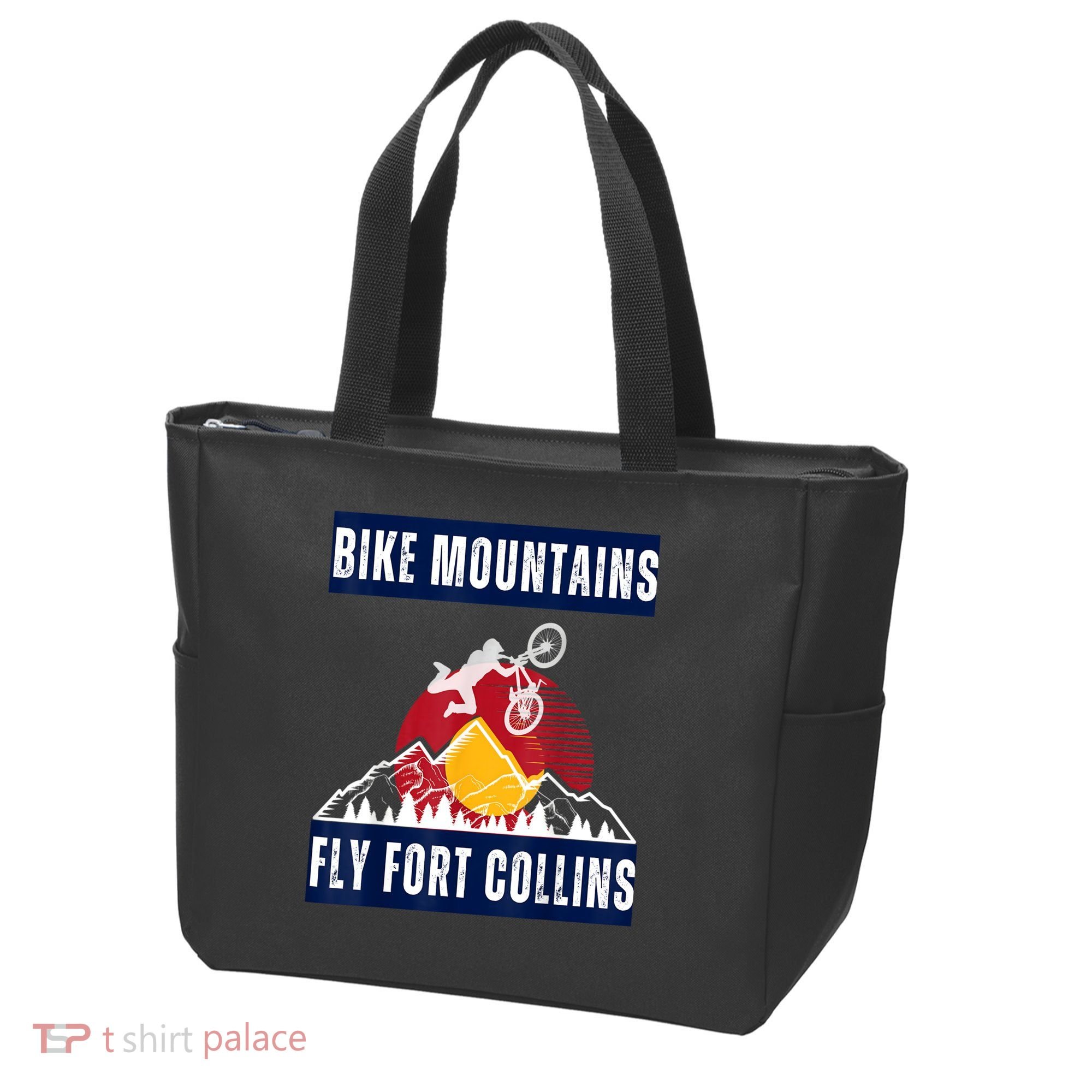 Fort Collins: Where Bikers And Mountain Meet Tote Bag
