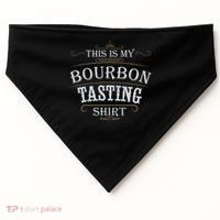 Funny Christmas Whiskey Drinking This Is My Bourbon Tasting USA-Made Doggie Bandana thumb 0