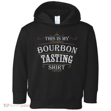 Funny Christmas Whiskey Drinking This Is My Bourbon Tasting Toddler Hoodie