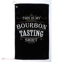 Funny Christmas Whiskey Drinking This Is My Bourbon Tasting Golf Towel thumb 0
