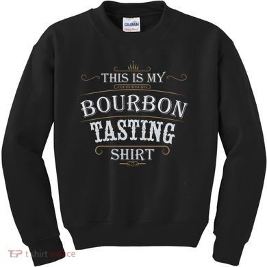 Funny Christmas Whiskey Drinking This Is My Bourbon Tasting Kids Sweatshirt
