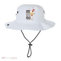 Funny Chicken Why Y'all Trying To Test The Jesus In Me Bucket Hat thumb 0