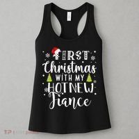 First Christmas With My Hot New Fiance Engaged Couple Xmas Women's Tank Top thumb 3