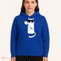 Funny Cat Wearing Sunglasses Playing Badminton Gift Hoodie thumb 5