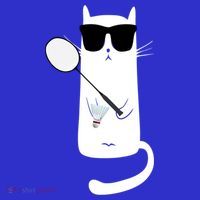Funny Cat Wearing Sunglasses Playing Badminton Gift Baby Bodysuit thumb 2