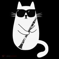 Funny Cat Wearing Sunglasses Playing Clarinet Musician Coffee Mug thumb 5