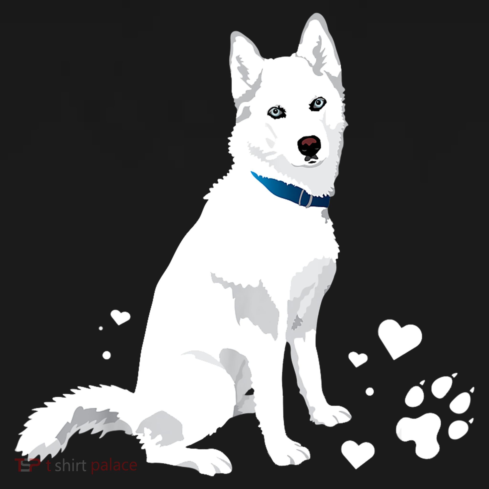 Funny Cute White Siberian Husky Gift Sweet White Snow Dog Gift Women's Hoodie
