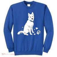 Funny Cute White Siberian Husky Gift Sweet White Snow Dog Gift Sweatshirt thumb 0