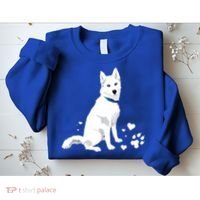 Funny Cute White Siberian Husky Gift Sweet White Snow Dog Gift Sweatshirt thumb 2