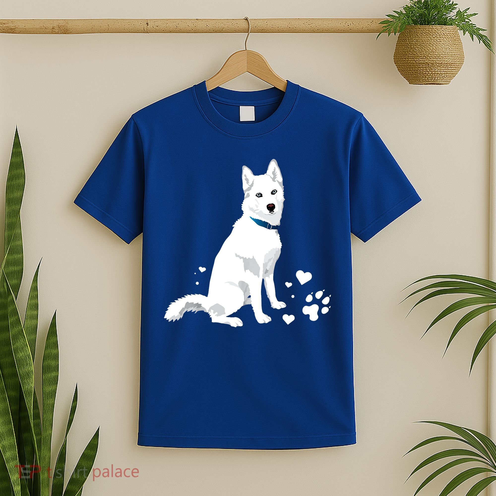 Funny Cute White Siberian Husky Gift Sweet White Snow Dog Gift T-Shirt