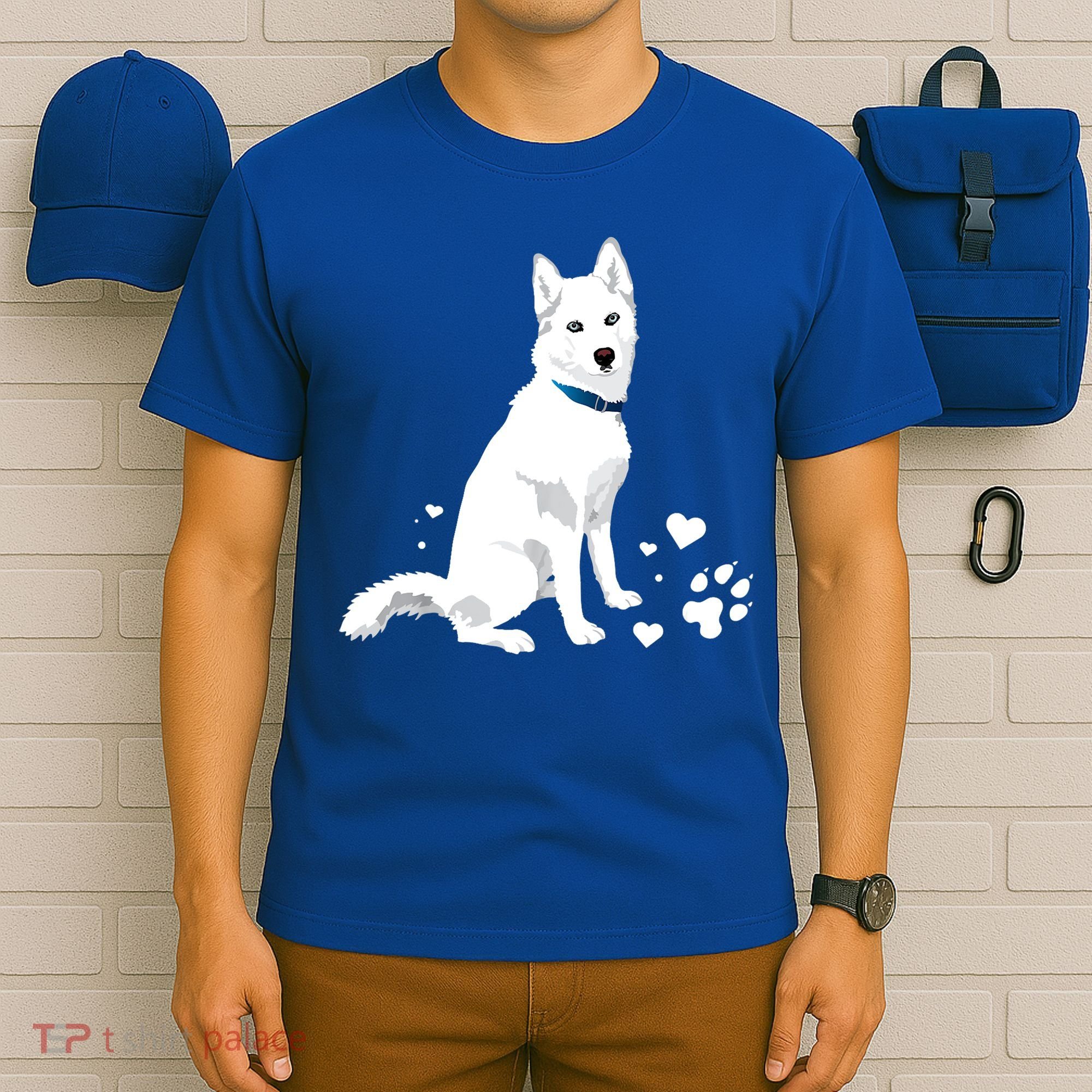 Funny Cute White Siberian Husky Gift Sweet White Snow Dog Gift T-Shirt