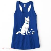 Funny Cute White Siberian Husky Gift Sweet White Snow Dog Gift Women's Tank Top thumb 0