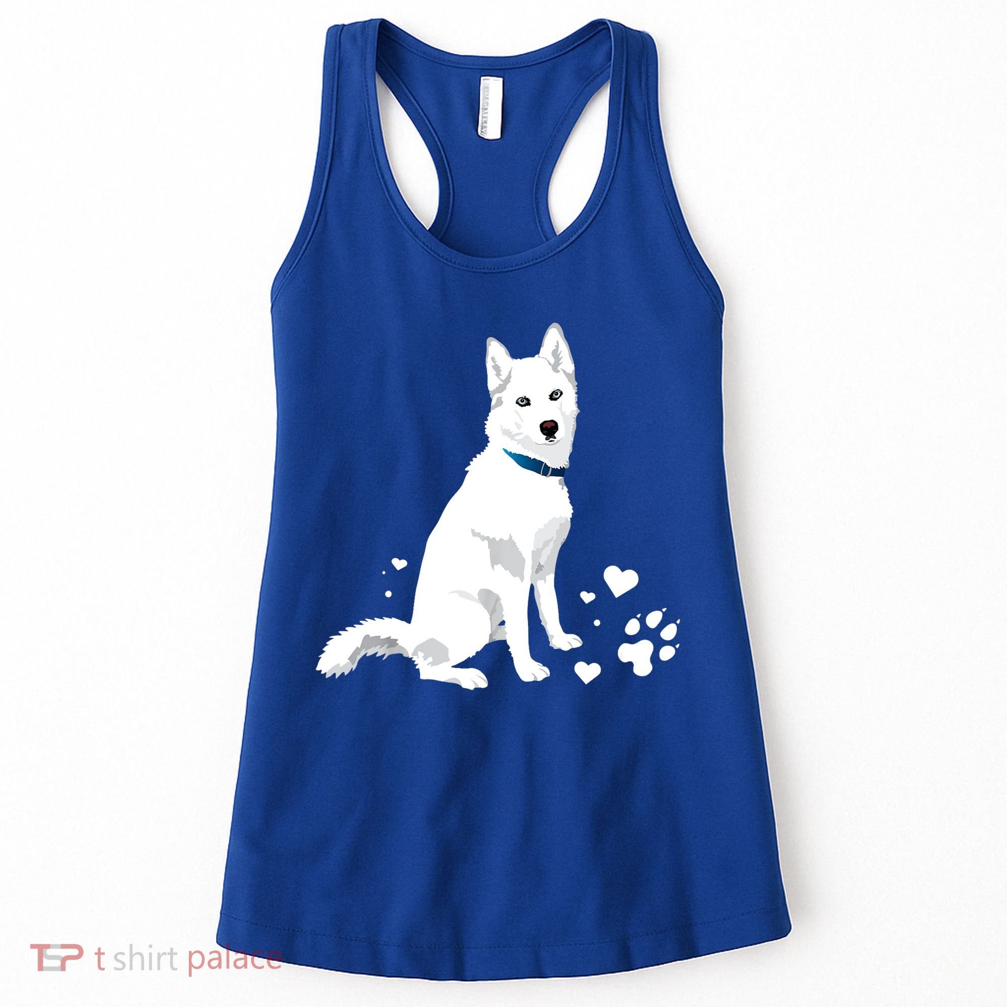 Funny Cute White Siberian Husky Gift Sweet White Snow Dog Gift Women's Tank Top