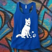 Funny Cute White Siberian Husky Gift Sweet White Snow Dog Gift Women's Tank Top thumb 3