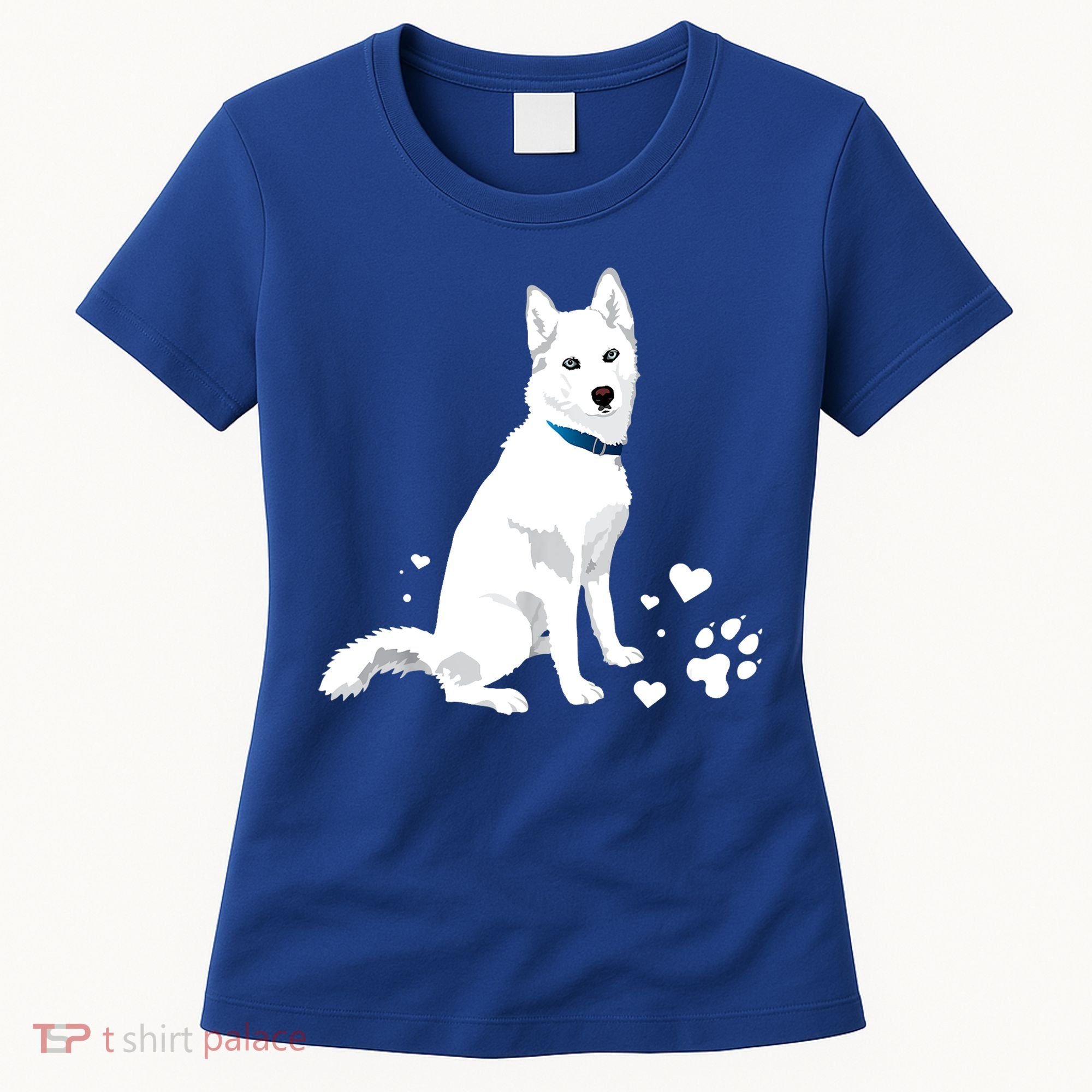 Funny Cute White Siberian Husky Gift Sweet White Snow Dog Gift Women's T-Shirt
