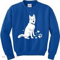 Funny Cute White Siberian Husky Gift Sweet White Snow Dog Gift Kids Sweatshirt thumb 0