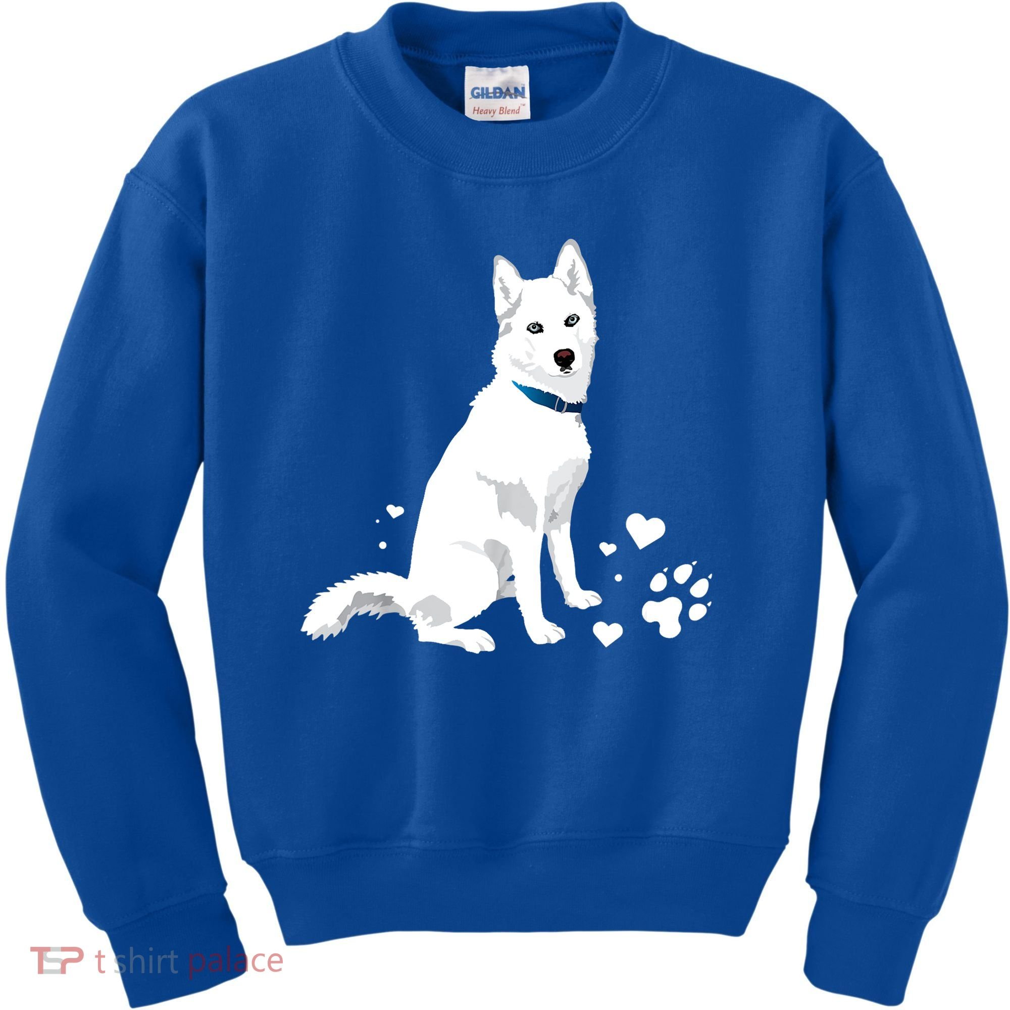 Funny Cute White Siberian Husky Gift Sweet White Snow Dog Gift Kids Sweatshirt