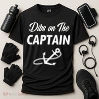 Funny Captain Wife Dibs On The Captain Cooling Performance Crew T-Shirt thumb 3