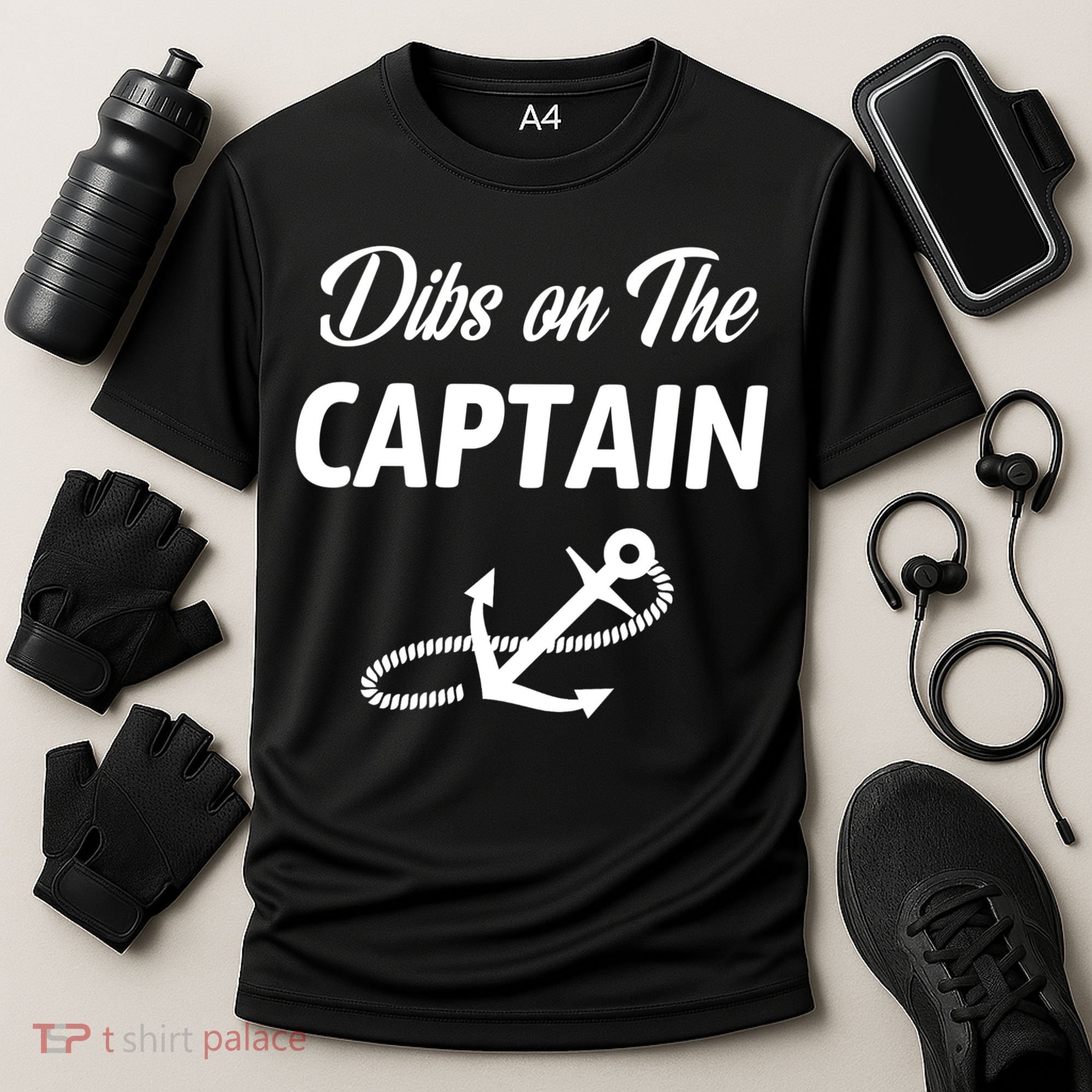 Funny Captain Wife Dibs On The Captain Cooling Performance Crew T-Shirt
