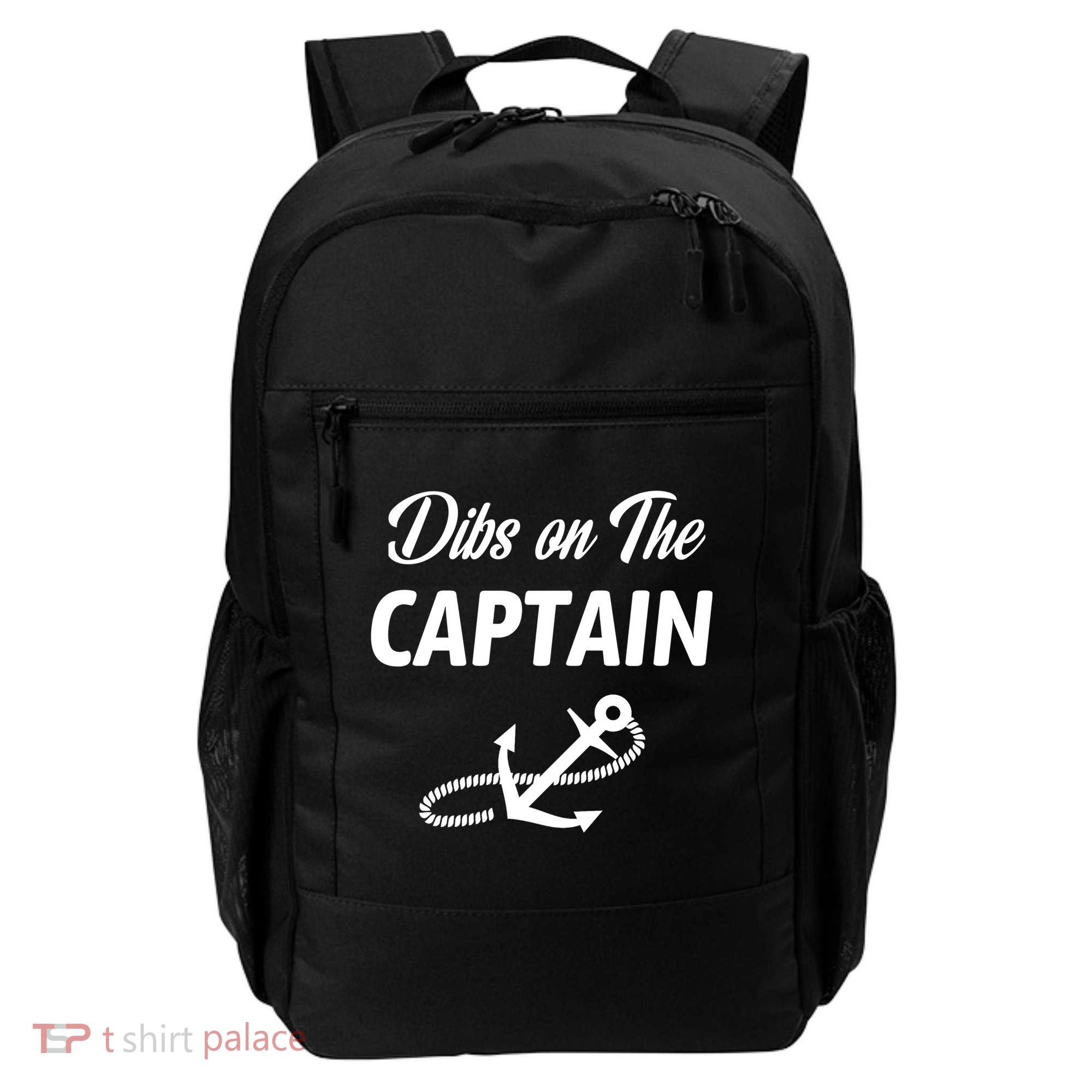 Funny Captain Wife Dibs On The Captain Backpack
