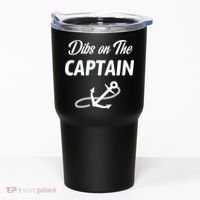 Funny Captain Wife Dibs On The Captain Tumbler thumb 0