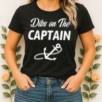 Funny Captain Wife Dibs On The Captain Women's T-Shirt thumb 2